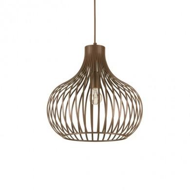 Suspension ONION Marron E27 1x60W D38cm IDEAL LUX 205298