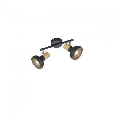 Plafonnier Spot LATIKA 2x10W Noir mat TRIO LIGHTING R81522032