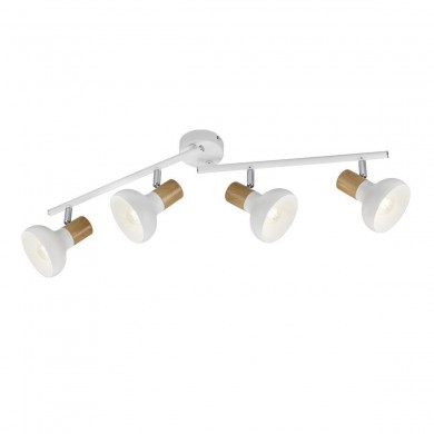 Plafonnier Spot LATIKA 4x10W Blanc mat TRIO LIGHTING R81524031