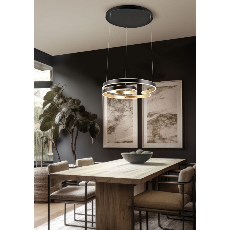 Suspension MARNIE 1x68W Noir Or TRIO LIGHTING 344110180