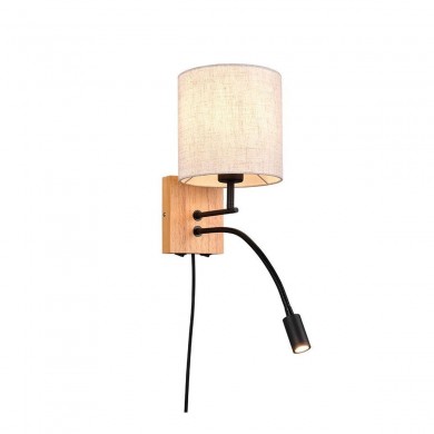 Applique NILAM 1x28W Bois naturel Rond TRIO LIGHTING 212879236