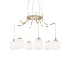 Suspension KAROUSEL Laiton satiné G9 6x15W IDEAL LUX 206387