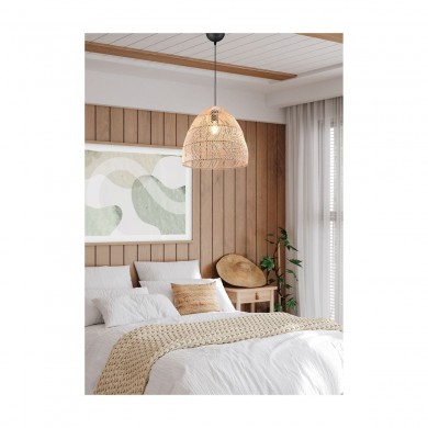 Suspension RIKE 1x40W Bois naturel TRIO LIGHTING R31131036