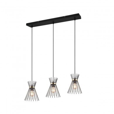 Suspension ROD 3x40W Noir Or TRI_R31533080 R31533080 Suspension ROD 3x40W Noir Or TRIO LIGHTING R31533080