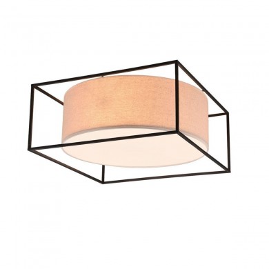 Plafonnier ROSS 3x25W Noir mat Carré TRI_603100344 603100344 Plafonnier ROSS 3x25W Noir mat Carré TRIO LIGHTING 603100344