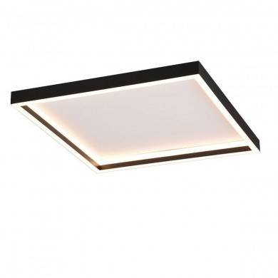 Plafonnier ROTONDA 1x20W Noir mat Carré TRIO LIGHTING R64502932