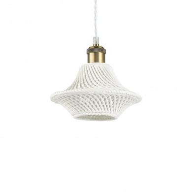 Suspension LUGANO Blanc E27 1x60W D23 IDEAL LUX 206806