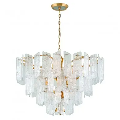 Lustre PIEMONTE 12x60W E14 Feuille d'Or HVL_244-412-GL-CE 244-412-GL-CE Lustre PIEMONTE 12x60W E14 Feuille d'Or CORBETT LIGHTING 244-412-GL-CE