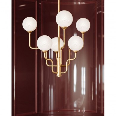 Lustre ONYX 6x25W G9 Feuille d'or vieilli CORBETT LIGHTING 332-28-VGL-CE