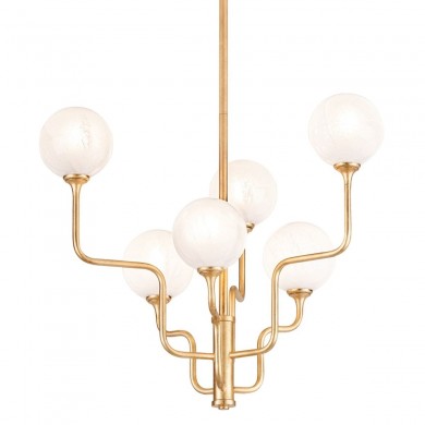 Lustre ONYX 6x25W G9 Feuille d'or vieilli CORBETT LIGHTING 332-28-VGL-CE