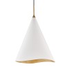 Suspension MARTINI 1x20W E27 Feuille d'or blanc HUDSON VALLEY LIGHTING 9618-GL/WHT-CE