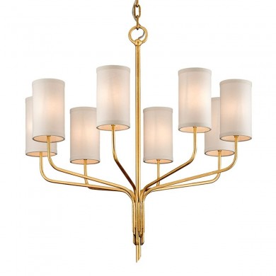Lustre JUNIPER 8x40W E14 Feuille d'Or TROY LIGHTING F6168-GL-CE
