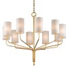 Lustre JUNIPER 10x40W E14 Feuille d'Or texturé TROY LIGHTING F6169-GL-CE