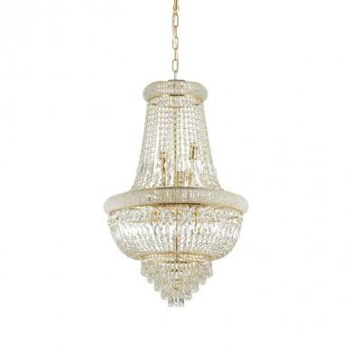 Lustre Montgolfière DUBAI Laiton E14 10x40W IDEAL LUX 207216