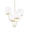 Lustre CARRIE 4x60W E27 A19 Laiton vieilli MITZI H160804-AGB-CE