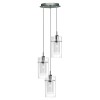 Suspension DUO I 3x60W E14 Argent satiné Chromé SEARCHLIGHT 2300-3