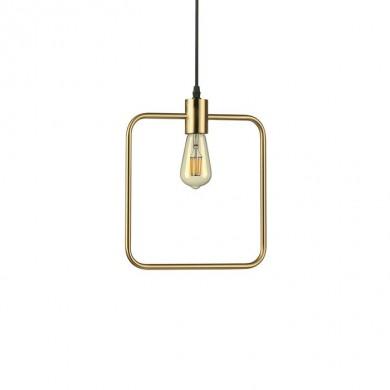 Suspension ABC Laiton antique E27 1x70W Carré IDEAL LUX 207858