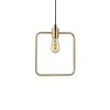 Suspension ABC Laiton antique E27 1x70W Carré IDEAL LUX 207858