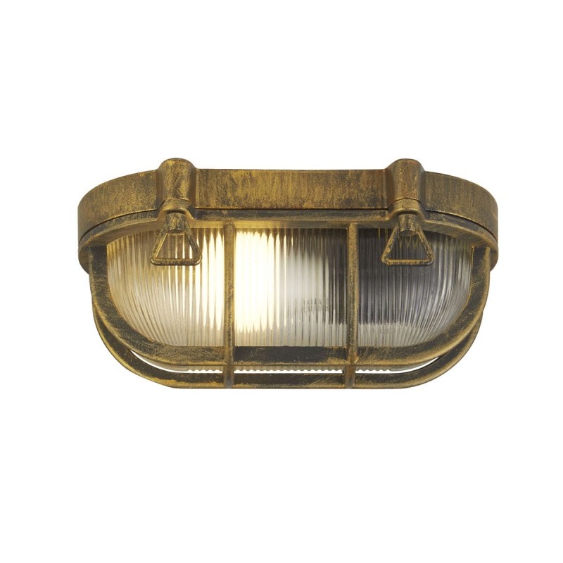 Applique extérieure BULKHEAD 1x60W E27 Or noir Transparent H250 SEARCHLIGHT 61402BG