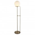 Lampadaire SPHERE 1x60W E27 Laiton Antique Blanc Opale