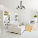 Suspension OLIVIA 5x60W E27 Argent satiné