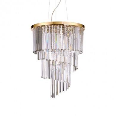 Suspension Lustre Cascade CARLTON Or E14 12x40W IDEAL LUX 213521