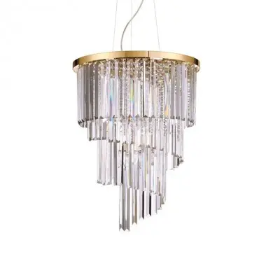 Suspension Lustre Cascade CARLTON Or E14 12x40W IDL_213521 213521 Suspension Lustre Cascade CARLTON Or E14 12x40W IDEAL LUX 213521