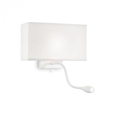 Applique Murale HOTEL Blanc E27/LED 1+1x60/1W IDEAL LUX 215693