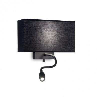 Applique Murale HOTEL Noir E27/LED 1+1x60/1W IDEAL LUX 215709