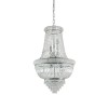 Lustre Montgolfiere avec pampilles DUBAI Chrome E14 10x40W IDEAL LUX 215969