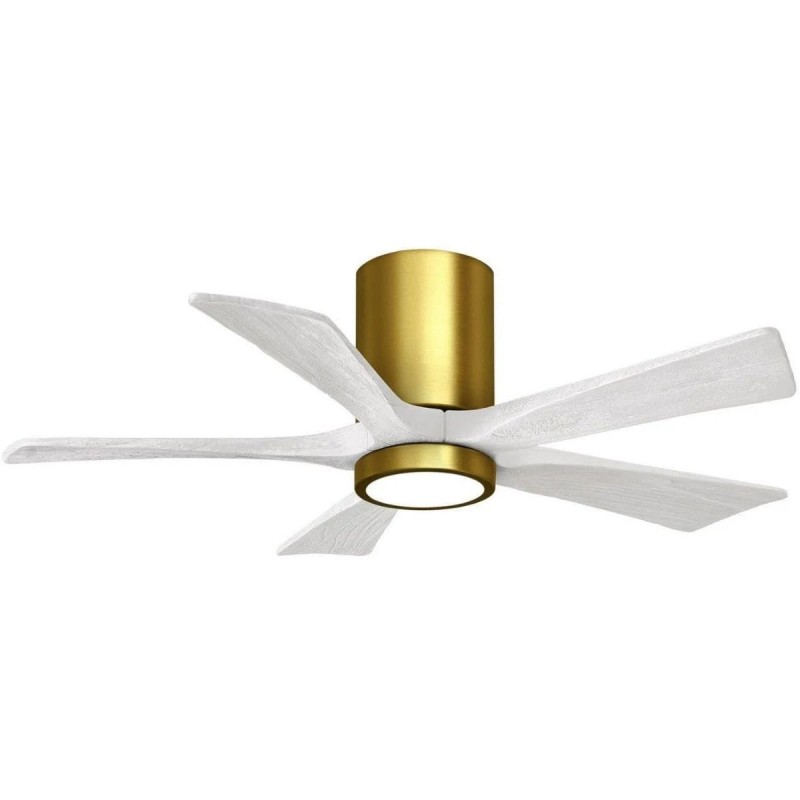 Ventilateur Plafond avec lumiere Irene 106cm Laiton Blanc ATLAS FAN IR5HLK-BRBR-MWH-42