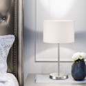Lampe de table Hotel Nickel Mat Blanc 1x40W E14