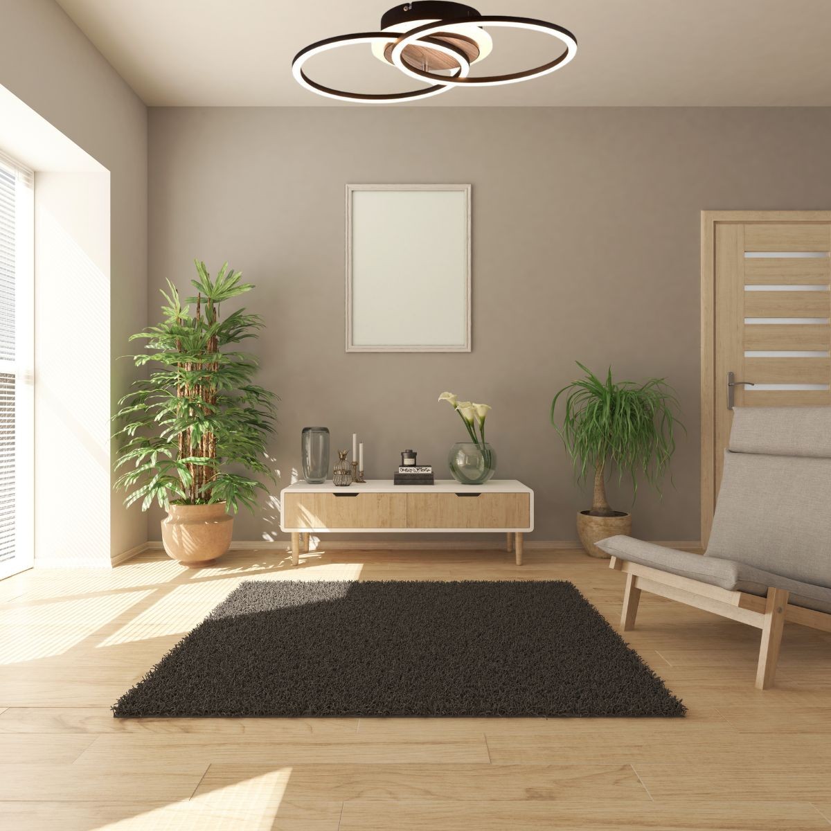 TRURO luminaire plafonnier noir et nickel brossé AC11251NB