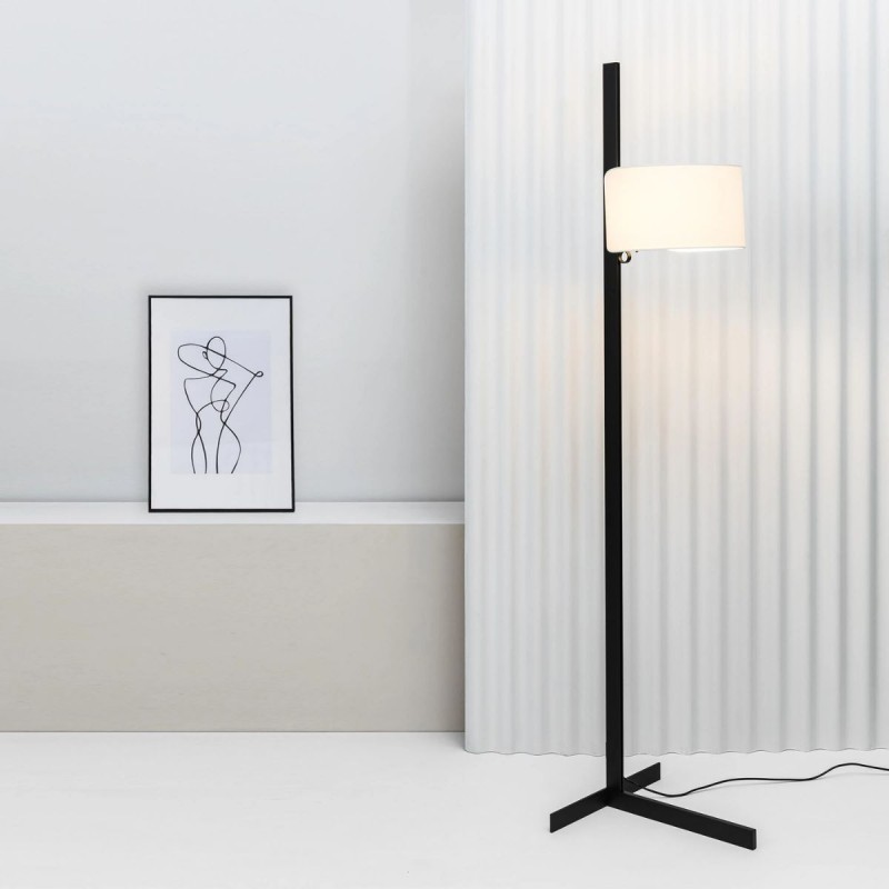 Lampadaire STAND UP 1x15W E27 Noir Mat Blanc FARO 57211-01