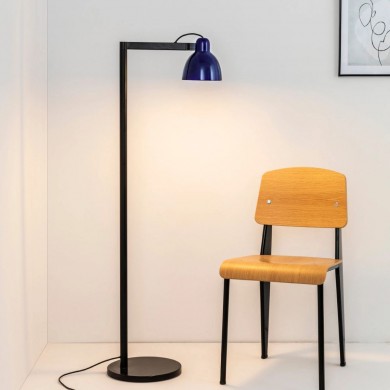 Lampadaire VENICE 1x15W E27 Noir Satiné Bleu FARO 64275-115