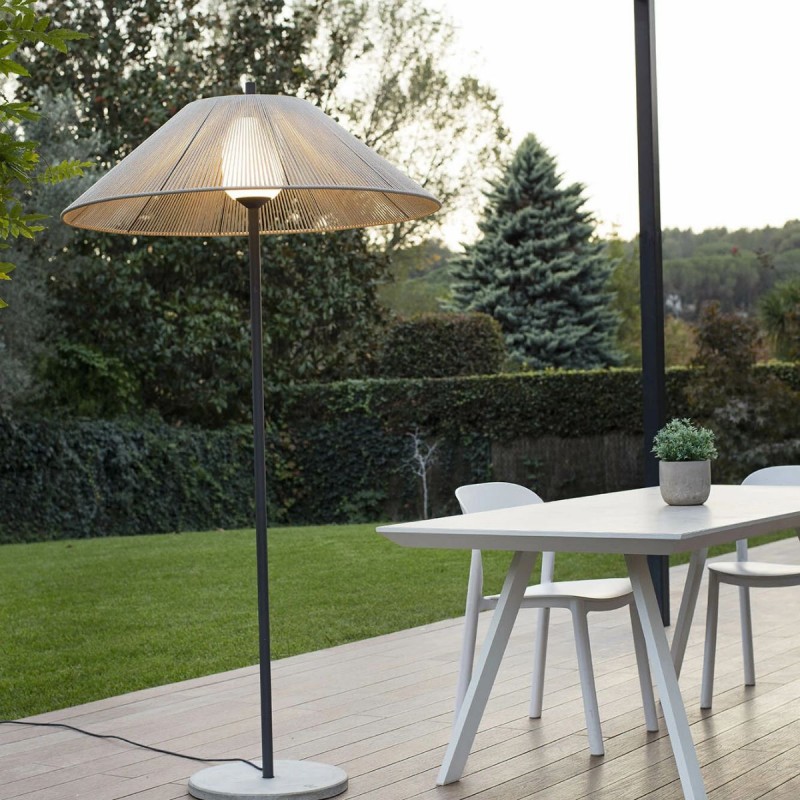 Lampadaire extérieur SAIGON OUT 1x15W E27 Gris Foncé Beige FARO 71569-10