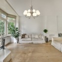 Lustre SPHERE 8x60W E14 Laiton Antique Blanc Opale