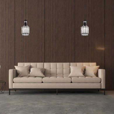 Suspension CARTER Noir & Transparent LED E27 1x12 W NOVA LUCE 9001703