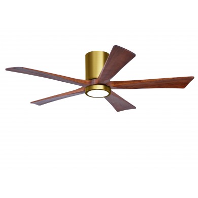 Ventilateur Plafond Silencieux Irene 132cm Laiton Noyer ATLAS FAN IR5H-BRBR-WA-52