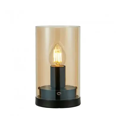 Lampe de table POST 1x25W Max E14 Noir Ambre MARKSLOJD 108719