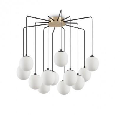 Suspension RHAPSODY Araignée Noir Laiton 12xG9 15W IDEAL LUX 236957