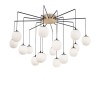 Suspension RHAPSODY Noir Laiton 16xG9 15W IDEAL LUX 236964