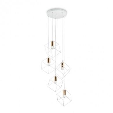 Suspension ICE Blanc 5xE27 60W IDEAL LUX 237671