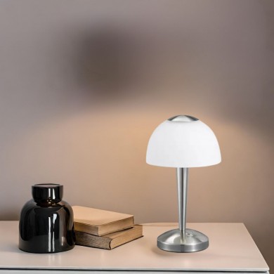 Lampe de table Ventura Nickel Mat 1x4W SMD LED TRIO LIGHTING 529990107