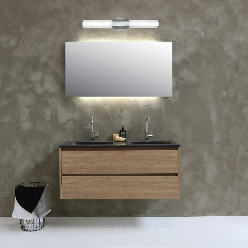 Applique Facet 2x12W LED intégrée Chrome Poli ELSTEAD LIGHTING QN-FACET-LED2-PC-BATH