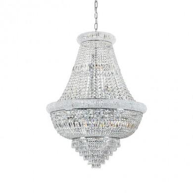 Lustre Suspension Montgolfiere DUBAI Chromé 24xE14 40W IDEAL LUX 243597