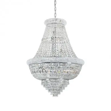 Lustre Suspension Montgolfiere DUBAI Chromé 24xE14 40W IDEAL LUX 243597
