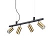 Suspension DYNAMITE Laiton satiné 4xGU10 28W IDEAL LUX 244624