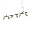 Suspension DYNAMITE Laiton satiné 6xGU10 28W IDEAL LUX 244648