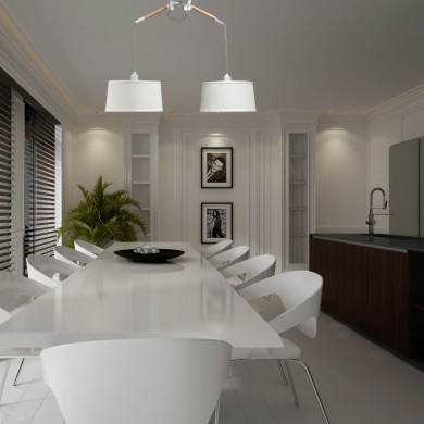 Suspension NORDICA Blanc Bois 2x23W MANTRA 4930